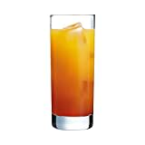 Arcoroc - Collection Islande - 6 verres haut 33 cl en verre trempé - Design moderne, idéal pour cocktail - Fabriqués en France - Emballage renforcé, adapté à la vente en ligne