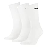 PUMA Mixte Crew Chaussettes,Blanc,35-38