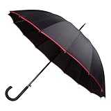 ENTRE TEMPS - PL304 - Parapluie Rubber Parapluie canne, 101 cm, Rouge/Rose/Bleu/Gris *Coloris Aléatoire*