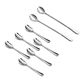 8pcs Cuillere a Cafe INOX,Cuillères café, thé, expresso pour Mélanger dans Mug en hauteur et Tasses à expresso Petit Cuilleres 8pcs Ensemble -12.5cm&20.2cm