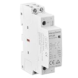 Heschen Contacteur alternatif de ménage, CT1–25, 2 Pole deux normalement ouvert, AC 220V/230V Tension de bobine, 35 mm DIN sur rail (1)