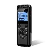 64Go Enregistreur Vocal Numérique, Wevoor Dictaphone avec Activation Vocale et Mot de Passe, Professionnel Dictaphone Enregistreur Vocal pour Conférences Réunions Interviews Cours, usb2.0 Micro b