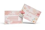 Chèques Cadeaux Bon Coupon Boutique Esthéticienne Coiffeur Thème Floral (50 pièces sans enveloppes)