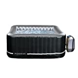 NETSPA - Spa Gonflable Carré - Bohemian - 2 Places - Volume 650L - Compatible Intérieur/Extérieur - Triple Fonction Massage/Chauffage/Filtration Noir