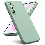 Oududianzi - Coque Compatible avec Samsung Galaxy A35 5G, [Coque Silicone Liquide] [Intérieur Microfibre] Souple Étuis en Caoutchouc Housse Antichoc Protection Bumper Coque Samsung A35 - Matcha