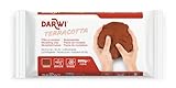 DARWI - DA0810500000C - Un Pain de Pâte à Modeler Naturelle - Malléable - séchage à l'air libre - Terracotta - 500G - Prête à l'emploi - Autodurcissante - Pour Enfants et Adultes - DARWI TERRACOTTA