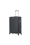 CELIMS - Grande Valise de Voyage Noir Rigide à 4 roulettes Légère Taille Soute 23kg 75cm | Serrure Intégré | ABS | Valise Grande Taille avec 4 Roues 75cm | Valise Noir