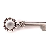 cyclingcolors clé de serrure meuble ronde contemporain design 70mm décoration clef nickel mat