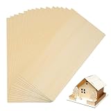 Leiptes Lot de 15 Contreplaqué de Planche Bois Brut 200 x 100 x 2mm Feuilles de Bois de Balsa non Fini pour Modèle Bricolage Avion de Maison en Bois