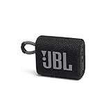 JBL GO 3 – Enceinte Bluetooth portable et légère, aux basses intenses et au style audacieux – Étanche à l’eau et à la poussière – Autonomie 5 hrs – Noir