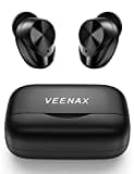 VEENAX X11 Ecouteurs Bluetooth sans Fil, Oreillette Intra-Auriculaires Sport Contrôle Tactile, Casque Stéréo avec Microphone et Basses, Batterie Externe Mini, 150 Heures/CVC 8.0/USB Type C, Noir