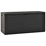 vidaXL Boîte de Rangement de Jardin Coffre de Stockage Boîte de Stockage Coffre de Rangement Extérieur Patio Terrasse Anthracite 116x44x55 cm