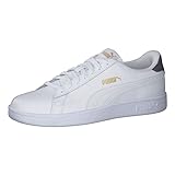 PUMA Unisex Smash V2 L Baskets, Puma White Puma White Peacoat Puma Team Gold, 41 EU