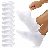 YouShow 10 Paires Chaussettes Homme Femme, Basses Coton Courtes Chaussettes Basses, Sport Respirant Antiderapante Socquettes Blanc 39-42