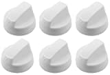 First4spares - Boutons Universel de Contrôle pour Fours, Cuisinières et Tables de Cuisson Blanc (Pack de 6)