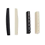 Reccisokz 4 pièces - Chevalet de guitare, kit de selle, pièces de guitare pour écrou de selle de guitare. Convient aux pièces de guitare électrique de guitare acoustique classique à 6 cordes