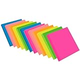 ZCZN Notes Sticky 1200 Feuillets Notes de 6 couleurs vive, 76 X 76 mm Lot de 12 blocs/100 feuillets/Pad, Sticky problème est plus 12 Pack - Note Autocollante 1200 Feuillets