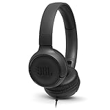 JBL Tune500 - Casque supra-auriculaire -Écouteurs filaire - Léger et pliable - Avec commande mains libres - Noir