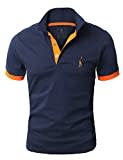 Glestore Polo Sport T-Shirt MT1030 Uni Homme, Bleu Foncé, XL