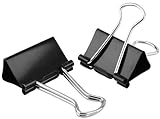 XFentech 10 Pièces Pince Métal - Pinces Noires Pinces à Documents Pince Papier Clip 51mm Multi-fonctions Binder Clips Fournitures de Bureau