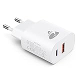 Chargeur USB C, 20W Prise USB C Chargeur Rapide iPhone, PD+QC Chargeur Multi Secteur USB Type C Adaptateur pour iPhone 16 15 14 13 12 11 Pro Max Plus Mini X XS XR SE 8 7 6S, iPad, Samsung Galaxy