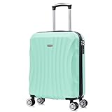 RAYKONG Valise Cabine ABS 55x40x20cm (44L) - Petites valises de Voyage légères 20 Pouces - (RK03|Menthe)