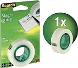 Scotch Ruban Magic - 1 Rouleau, 19 mm x 25 m - Idéal pour le Bureau et l'École