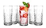 Glasmark Krosno Lot De 6 Verres à Eau Boire En Verre Highball Verres à Cocktail De Forme Classique Résistants Au Lave-Vaisselle Transparents Avec Effet Cristallin 6 x 300 ml