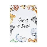 Color Pop Protège carnet de santé enfant – Fabrication Française – pvc imprimé – Pour carnet de santé, ordonnance- 22 x 16 cm (Imprime Savane)