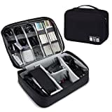 AiQInu Sac Câble Multifonctionnel Sac de Voyage Universel Électronique Cable Management Cubes 3 Couche pour Tablette, Disque Dur Externe, Chargeur, Adaptateurs, Cartes Mémoire, Câbles USB