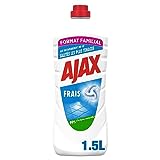 AJAX - Nettoyant Ménager Sol & Multi Surfaces Ajax Frais - Sans Rinçage - Formule Ecoresponsable - 1,5 L