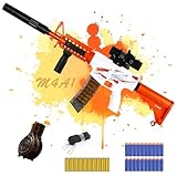 SK MISS Pistolet Jouet pour Enfants, Pistolet Jouet Electrique avec kit Daccessoires, Pistolet Mitraillette Enfant Sniper Blaster Gun en Mousse pour 7+ (Version2)