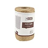 D.RECT 50m Corde Jute Naturelle Brune, Ficelle d'emballage Ruban Cadeau, Bricolage, 2mm D'épaisseur, Emballage, DIY Artisanat, Fleuristerie, Décoration 800156