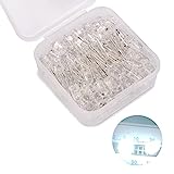 Diodes LED 5mm, diode LED électroluminescente haute luminosité, diode LED multicolore 3V pour le bricolage, les projets scientifiques et les composants d'éclairage électronique (Blanc 80Pcs)