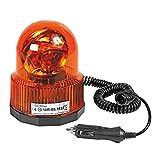 Spotlight - Gyrophare aimanté 12v Orange (magnétique) - Prise Allume Cigare - Long. câble : 3M - Norme CE - Engins travaux publics et agricoles - Ampoule fournie - Équipement et Fournitures agricole