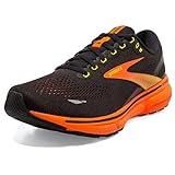 Brooks Homme Ghost 15 Sneaker, Black/Yellow/Red, 44.5 EU