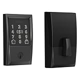 SCHLAGE BE499WB CEN 622 Encode Plus Serrure à pêne dormant WiFi intelligent, noir mat