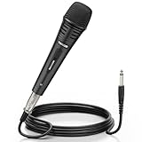 TONOR Micro Dynamique avec Cable XLR de 5M, Microphone à Main en Métal Compatible avec Les Appareils de karaoké, DVD, KTV, Les Amplificateurs pour Les Discours, Les Mariages et Les Activités