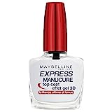 Maybelline New York - Express Manucure - Vernis à Ongles Top Coat - Effet Gel 3D