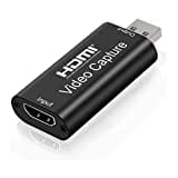 AMANKA Cartes de Capture Audio vidéo, 1080p Adaptateur HDMI vers USB, Carte Portable Plug & Play Capture, pour Streaming vidéo en Direct Enregistrement vidéo ou Diffusion en Direct