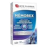 Forté Pharma - Mémorex | Concentration Memoire Adulte, Stress - Complement Alimentaire - Vitamines, Minéraux et Plantes - Rhodiola, Vitamine C, Fer, Magnésium, Zinc | 30 gélules, 1/jour