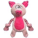 YUREMEEY Jouets pour Chiens, Jouet Chien Couineur Interactif, Jouets à Couinement pour Chiens, Jouets à Mâcher pour Chiens, Sûrs Durables, pour Chiot, Chiens de Petite et Moyenne Taille, Cochon