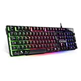 EMPIRE GAMING - Clavier Gamer Nouveau K300 (AZERTY) - 105 Touches Semi-Mécaniques - Rétroéclairage LED RGB - 19 Keys Anti-Ghosting - 12 Raccourcis Multimédia - USB Filaire