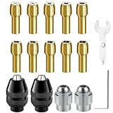 16 Pièces Mandrin, Multisize Mandrin à Changement Rapide, Brass Mandrin 4486, Metal Nut, Accessoires pour Outillage éLectroportatif, for Lightweight Accessories, High Speed Drills