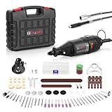 GOXAWEE 130W Outils Rotatifs Multifonction, Vitesse Variable 8000-30000 tr/min, Kit Outil Rotatif électriques Avec 140 Accessoires pour Découper, Poncer, Percer, Sculpter, Polir, Graver, Meuler