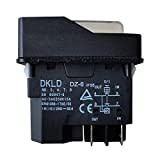 DKLD DZ-6 4 Pins Interrupteur électromagnétique avec mise hors tension et protection contre la tension Interrupteurs à bouton-poussoir marche-arrêt pour équipement électrique industriel 250V 16A IP55