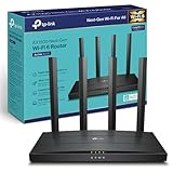 TP-Link Routeur WiFi 6 , Routeur WiFi AX 1500 Mbps bi-bande, WiFi 6, 4 ports Gigabit, 4 antennes à haute performance, OneMesh, WPA3, Contrôle parental, Antivirus intégré, (Archer AX18)