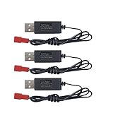 ZYGY 3PCS 6.0V JST-2P câble de charge USB pour RC Bulldozers Excavators Chargeur de batterie voiture télécommandée