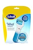 Scholl Râpe Pieds Electrique Velvet Smooth Rouleau Exfoliant et Anti-Callosités avec Recharge Contour du Pied et Piles Incluses