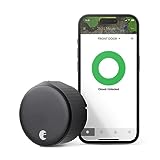 August Home AUG-SL05-M01-G01 August Wi-Fi Smart Lock, (4e génération), noir mat